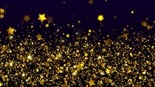 Shimmering Gold Stars  Free Stock Video Background Loop [upl. by Arimay199]