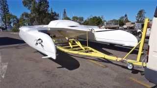 Surtees S22 Folding High Performance Catamaran  First Launch [upl. by Llatsyrk]