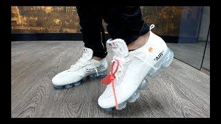 EARLY Off White Vapormax 2018 Review amp On Feet  Sneaker shopping in Las Vegas amp More [upl. by Lefty]