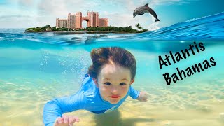 Riddick plays at Atlantis Bahamas Water Park Resort for kids with family Traveling Family Vacation [upl. by Onitnatsnoc]