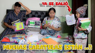 LAS CARATULAS Y FORRAR CUADERNOS  Ni Q Fuera TV  Karito La Tóxica [upl. by Etiuqram]