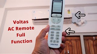 Voltas Ac Remote Full Function How to use Voltas AC Remote Ac Remote Full Function 183V CZJ [upl. by Enelehcim860]