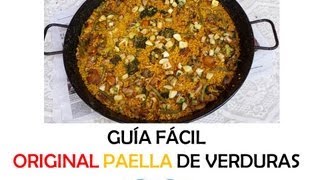 Como hacer original PAELLA valenciana de VERDURAS [upl. by Nylassej992]