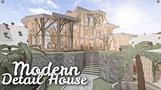 Bloxburg Mansion Modern House NO LARGE PLOT House Build [upl. by Warde784]