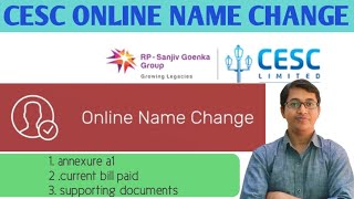 cesc online name change  cesc bill name change online [upl. by Amaryllis]