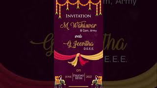 Wedding Invitation Invitation save the date einvite e cards wedding card [upl. by Dranreb]