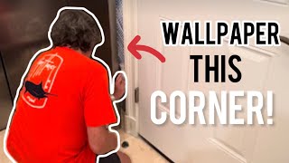 How to Install Prepasted Wallpaper in a Difficult Inner Corner [upl. by Alderman]