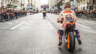 Marc Marquez Takes Over the Streets of Madrid 🇪🇸🏍️ [upl. by Anastatius]