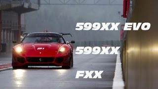 Ferrari Corse Clienti  599XX Evo 599XX FXX on track [upl. by Nidnarb929]