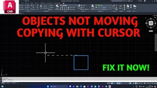 Objects not MovingCopying With Cursor in AutoCAD autocadtutorial [upl. by Garvy153]