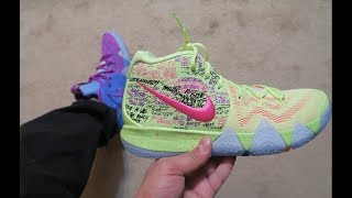 NIKE KYRIE 4 quotCONFETTIquot🎉 REVIEW  WATCH THIS BEFORE BUYING [upl. by Esirahs630]