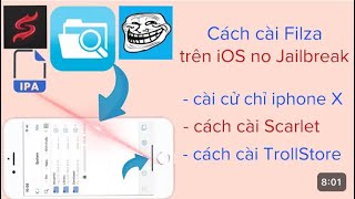 Cách cài Filza trên ios No jb  Cài cử chỉ Iphone X bằng Filza mới nhất [upl. by Madea]