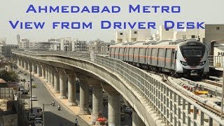 Ahmedabad Metro  View from Driver Desk  Speeding from Vastral Gam to Apparel Park Station [upl. by Orazal]