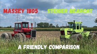 Steiger bearcat and Massey Ferguson 1805 A friendly comparison [upl. by Neliac]