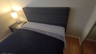 Review for Allewie King Bed Frame Platform Bed with Fabric Upholstered Headboard [upl. by Damha161]