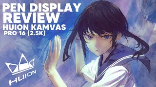 DIGITAL PAINTING PROCESS  HUION KAMVAS PRO 16 25K REVIEW AND UNBOXING [upl. by Nanaj741]