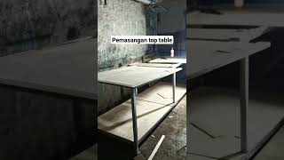 pemasangan top table shortvideo shorts short toptable Mejaqc [upl. by Chessa612]