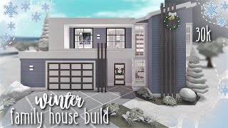 30K BLOXBURG WINTER FAMILY HOUSE BUILD 2STORY [upl. by Otanod54]