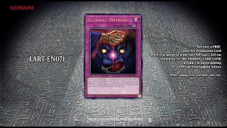 YuGiOh TCG Lost Art Promotion  Ultimeat Offering  LART  EN071 [upl. by Apoor]