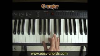 G chord piano  how to play G major chord on the piano or keyboard [upl. by Namaan]