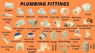 Plumbing Materials Name and Pictures  Plumbing Fittings Name  Plumbing Work [upl. by Erroll63]