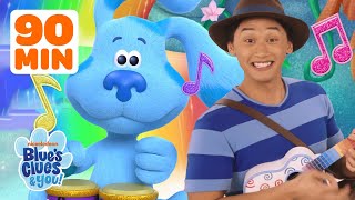 Blue amp Josh Skidoo and Sing Songs 🎵 w Rainbow Puppy  90 Minutes  Blues Clues amp You [upl. by Reyam777]