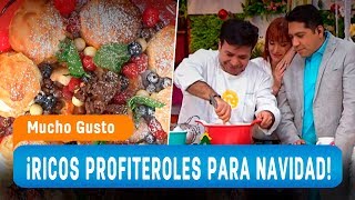 Receta Profiteroles para Navidad  Mucho Gusto 2018 [upl. by Assenej548]