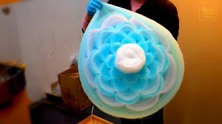 Great Cotton candy making Flower  Korea street food [upl. by Ayatahs]