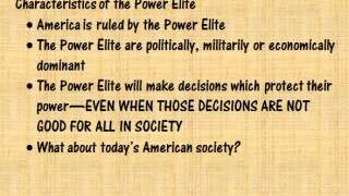 C Wright Mills  The Power Elite [upl. by Enialedam]