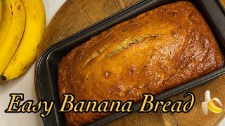 Super Moist Banana Bread No mixer Easy amp Delicious [upl. by Onirotciv]