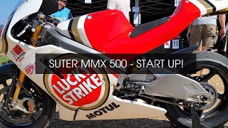 Suter MMX 500 Two Stroke Start Up in 4K  A modern 2 Stroke 500cc MotoGP  LWTMotocom [upl. by Noirred]