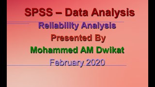 Reliability Analysis in SPSS [upl. by Barger]