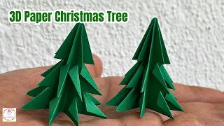 3D Paper Christmas Tree  How to Make a 3D Paper Christmas Tree  DIY Tutorial [upl. by Yalhsa]