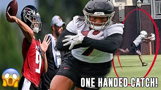 Bijan Robinson INSANE ONE HAND Catch 😳🔥 Falcons Training Camp Highlights [upl. by Berard]