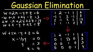 Gaussian Elimination With 4 Variables Using Elementary Row Operations With Matrices [upl. by Adnolohs]