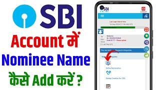 How to Add a Nominee to Your SBI Account Online  Add Nominee Name in State Bank of India Online [upl. by Nosyarg98]