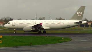 SUNDAIR Airbus A320 DASEF Landing and Takeoff from Berlin Tegel Airport TXL [upl. by Odlaner]