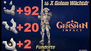 Genshin Impact Fundorte 16X Golem Wächter Verwitterter  Zersplitterter  Schwelender Schwertgriff [upl. by Adnovahs]