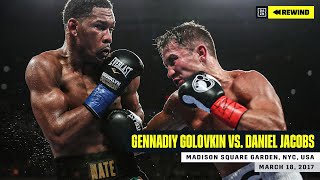 FULL FIGHT  Gennadiy quotGGGquot Golovkin vs Daniel Jacobs DAZN REWIND [upl. by Troxell]