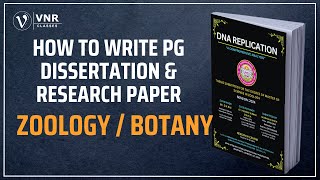 How to write PG Dissertation amp Research Paper in Zoology  Printing  All University  VNR CLASSES [upl. by Cyndy987]