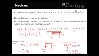 Conjuntos dos majorantes minorantes máximo mínimo aula prática [upl. by O'Donnell6]