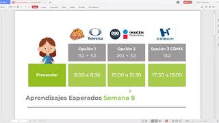 Semana 8 Aprendizajes esperados y títulos PREESCOLAR Aprende en casa II [upl. by Eugenio981]