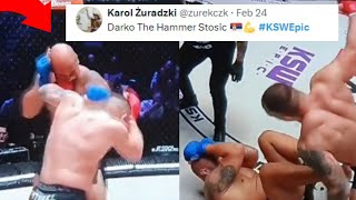 FIGHTERS REACT TO DARKO STOSIC KNOCKOUT MATHEUS SCHEFFEL  KSW EPIC STOSIC VS SCHEFFEL REACTIONS [upl. by Timmi777]