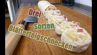 Drei easy amp leckere Sorten Blätterteigschnecken in unter 10 MInuten  by BeyondUmami [upl. by Lamaj]