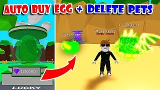 HOW TO AUTO BUY EGGS  DELETE PETS With AUTO CLICKER In BUBBLE GUM SIMULATOR Roblox [upl. by Ahseyk]