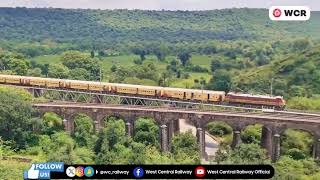 WCR l breathtaking scenic view of the train passing through the Dara rail section of Kota div [upl. by Tomasina370]