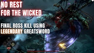 CRUCIBLE FULL RUN  LEGENDARY GREATSWORD CORPSE SMEARED BLADE  NO REST FOR THE WICKED [upl. by Ameekahs]