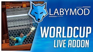 WORLDCUP 2018 LIVE in Minecraft  LabyMod Addon [upl. by Ajed482]