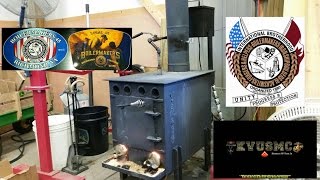 quotFIRED UPquot HYBRID WOOD STOVE  WASTE OIL FURNACE THE VIAR 94 By KVUSMC [upl. by Nydnarb]