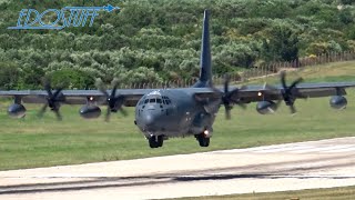 USAF Lockheed Martin MC130J Commando II AMAZING Landing Approach at SPULDSP [upl. by Sivartal]